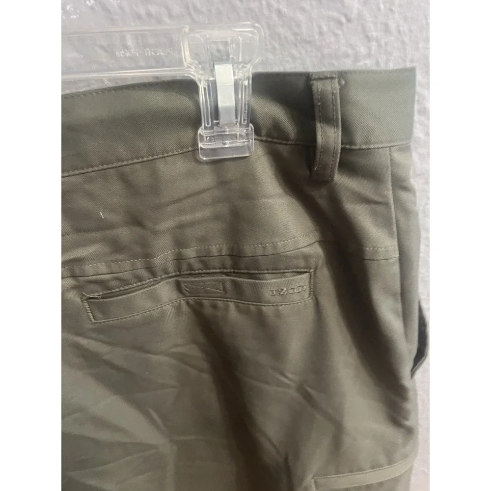IZOD XFG Cargo Golf‎ Shorts Men 36 Army Green Inseam 9 Inches